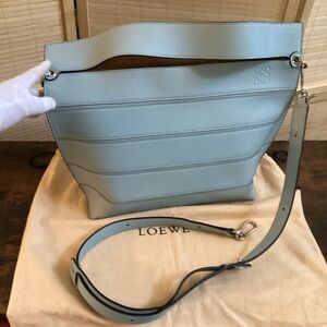 Loewe Strip Shoulder Bag Stitched Leather Medium
